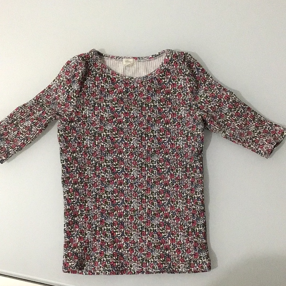 Lil legs ribbed floral tshirt